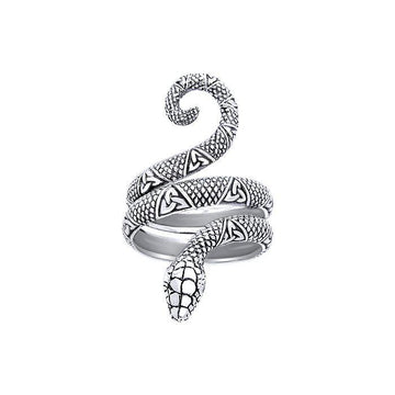 Celtic Trinity Knot Snake Ring TRI563 - Jewelry